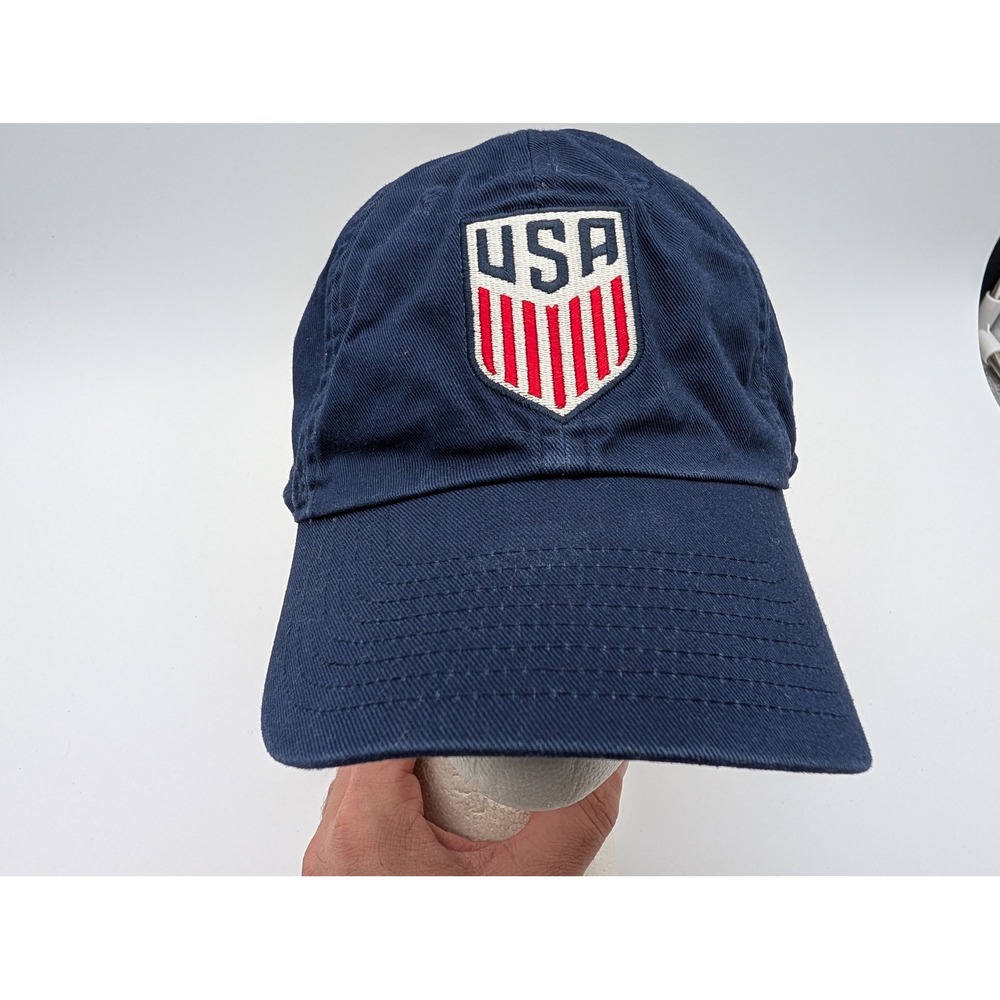 Nike Heritage86 USA Soccer Hat Mens Navy Blue Dri-FIT Campus Cap 86188 - Picture 1 of 7